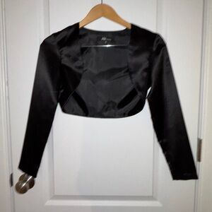 🖤Black Satin Shrug SZ S🖤